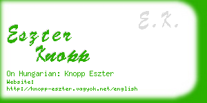 eszter knopp business card